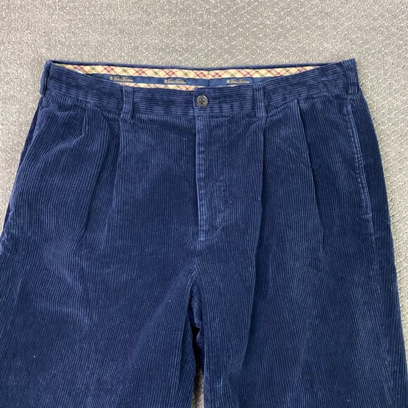 Brooks Brothers Elliot Corduroy Pants Men's 36 x 30 Fit 35 x 28 Blue Wide Wale - Picture 2 of 14